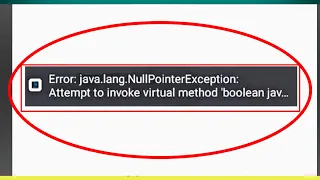 error java lang nullpointerexception attempt to invoke virtual method boolean