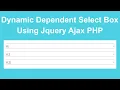 Dynamic Dependent Select Box Using PHP OOP Ajax