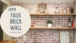 EASY DIY FAUX BRICK WALL And How To Hide The Seam
