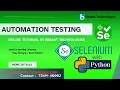 How to Access Functions in Selenium with Python Selenium Tutorial Besant Technologies