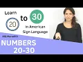 Learn Numbers 20-30 in American Sign Language
