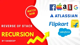 Reverse Of Stack using Recursion Java DSA Program