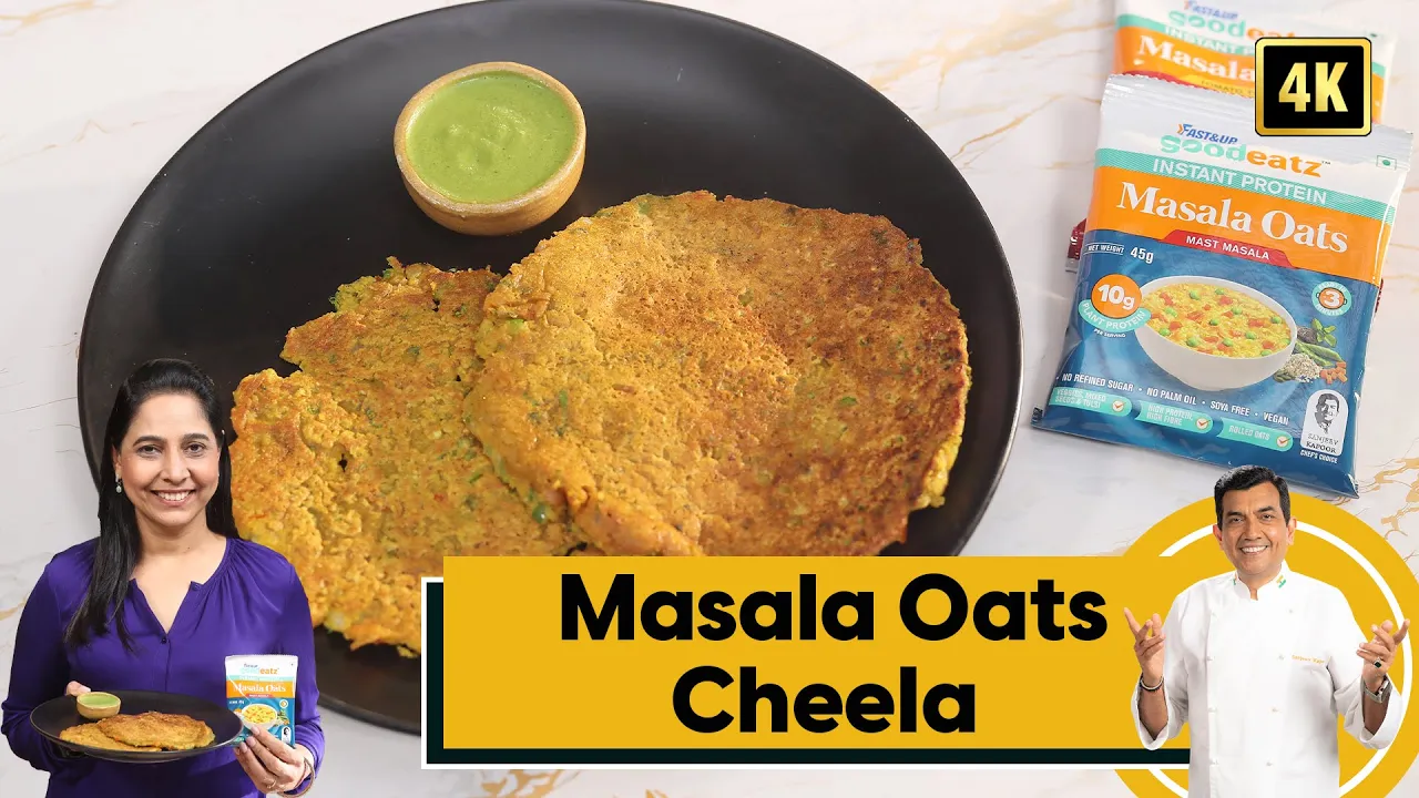 Masala Oats Cheela           Sanjeev Kapoor Khazana