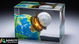 What If the Moon Hit Earth? I Froze It in Resin