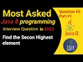 Find second highest number Find Second Largest Number in an Array in Java Hindi Part