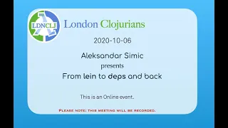 Aleksandar Simic - From lein to deps and back LNDCLJ