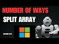 Number of Ways to Split Array LeetCode 2270 Prefix sum must do Array leetcode potd must do DSA