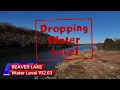 Dropping water levels expose shoreline at Beaver Lake in Arkansas