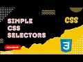 5 CSS Selectors Universal Element Class Id and Attribute Selectors for matching Elements - CSS