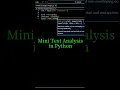 Mini Text Analyzer in Python Count Words Characters Spaces