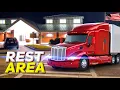 REST AREA FOR CAR AND TRUCK Highway I75 Rest Area - Turner County NIGHT Walking Tour 4K