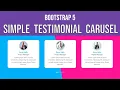 Simple Bootstrap Testimonial Carousel