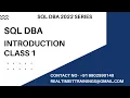 BATCH 48 SQL DBA INTRODUCTION CLASS 1 Contact 9902590140