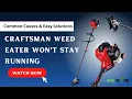 Craftsman Weed Eater Won t Stay Running Common Causes Easy Solutions
