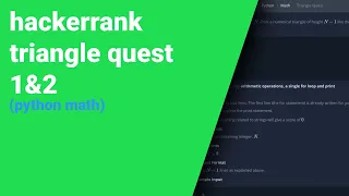 Hackerrank Python - Triangle Quest 1 2