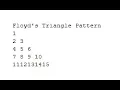 Prob 8 Floyd s Triangle Pattern