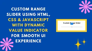 Custom Range Slider with HTML CSS JavaScript Step-by-Step Guide