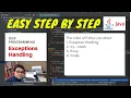 OOP Programming using Java - Exceptions Handling try catch throw throws and finally