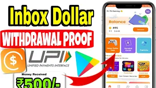 Inbox Dollar App Wit rawal Proof Inbox Dollar Earning App Real Or Fake Earn Money Online