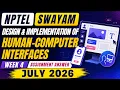 Human Computer Interfaces Week 4 Assignment Solution July 2026 HCI SWAYAM NPTEL