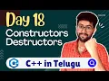 Day 18 Constructors Destructors in C C Cpp Course Telugu Vamsi Bhavani