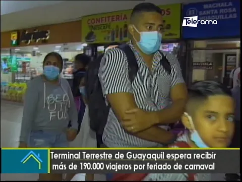 Terminal terrestre de Guayaquil espera recibir más de 190.000 viajeros por feriado de carnaval