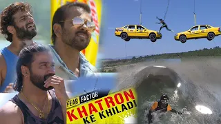 dharmesh ne kiya water tank task dharmesh ne rohit shetty banke karishma ki li class kkk10