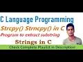 strcpy and strncpy in C Program to extract substring Strings in C C Language