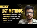 Python Day 7 List Methods Explained with Examples Vidhya Gain