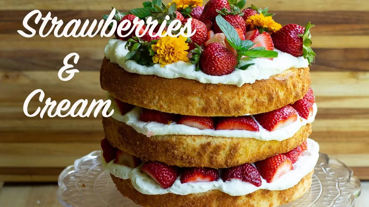 Strawberries & Cream Cake