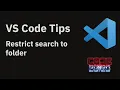 VS Code tips Search only in a specific folder using Restrict Search to Folder
