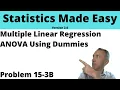 Statistics Module 15 V2 - Multiple Linear Regression ANOVA Using Dummies Problem 15-3B