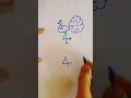 creative drawing number 4 easy art