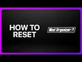 How To Reset Mod Organizer 2 Tutorial