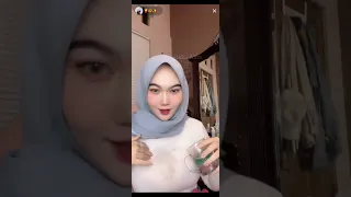 sasalsa hijab live main air keliatan jelas jangan diskip biar tidak menyesal bigo hijab