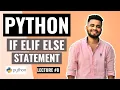 PYTHON IF ELIF ELSE Statement Lecture Python Tutorial for beginners
