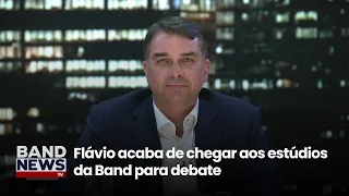 Flávio acaba de chegar aos estúdios da Band para debate | BandNews TV