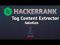 Tag content extractor Hackerrank Problem