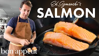 how one of nyc s best chefs cooks perfect salmon in 10 minutes made in house bon app tit