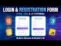 Login and registration form in HTML CSS and JS