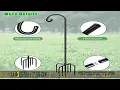 FEED GARDEN Adjustable Shepherds Hook Bird Feeder Pole with 7 Prongs Base 76 Inch Tall Heavy Duty