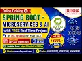 SPRING BOOT - MICROSERVICES AI with FREE Real Time Project Online Training DURGASOFT