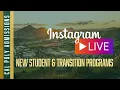 Admissions Instagram - New Student Transition Programs 2022