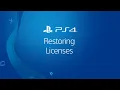 PS4 - Restore licenses for PlayStation Store purchases
