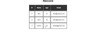 Tutorial JavaScript Html table tag using JavaScript