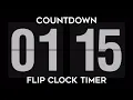 1 Minute 15 Seconds Countdown Flip Clock Timer With Alarm 4k