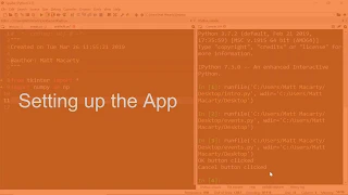Setting up a Tkinter Application Class in Python GUI Application