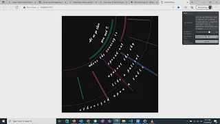 Creative coding project Swinging text with side-bursts