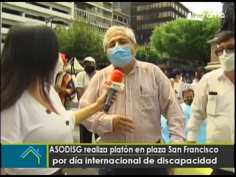 ASODISG realiza plantón en plaza San Francisco por día internacional de discapacidad