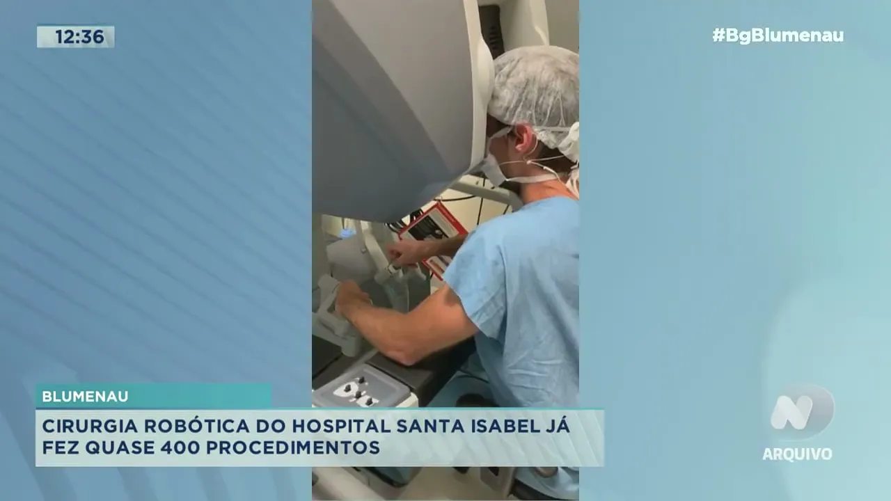 Blumenau: cirurgia robótica do Hospital Santa Isabel já fez quase 400 procedimentos